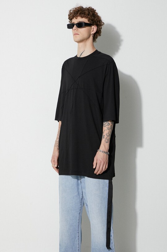 Rick Owens t-shirt bawełniany czarny DU02C5274.RNET1