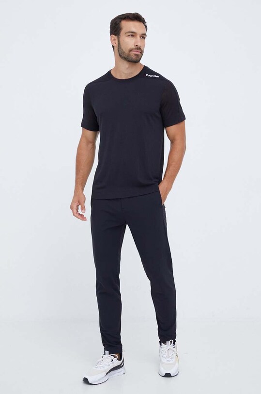 Μπλουζάκι προπόνησης Calvin Klein Performance 00GMF3K134 μαύρο AW23