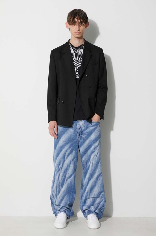 Marcelo Burlon t-shirt in cotone Snake Wings CMAA018C99JER0031001 nero AW23