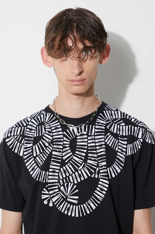 Marcelo Burlon t-shirt in cotone Snake Wings CMAA018C99JER0031001 nero