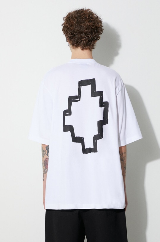 Abbigliamento Marcelo Burlon t-shirt in cotone Tempera Cross CMAA054C99JER0010110 bianco