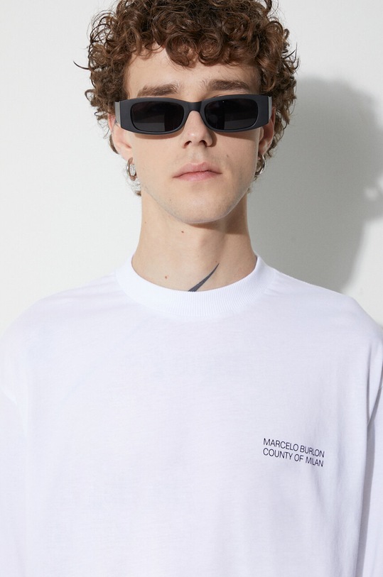 Marcelo Burlon t-shirt in cotone Tempera Cross bianco CMAA054C99JER0010110
