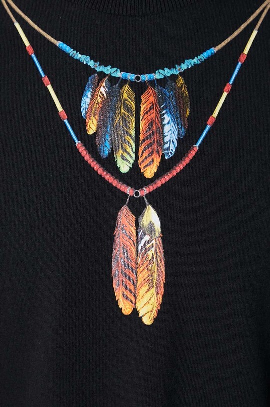 Marcelo Burlon tricou din bumbac Feathers Necklace CMAA054C99JER0021025