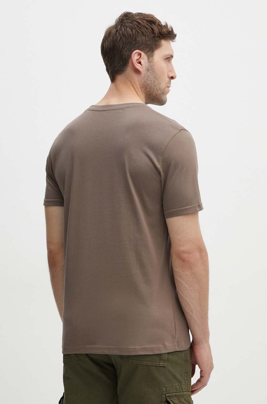 Odzież Alpha Industries t-shirt bawełniany Basic T-Shirt 100501.183 beżowy