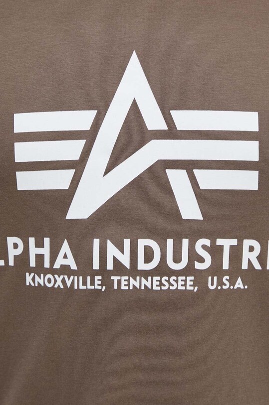 Alpha Industries t-shirt bawełniany Basic T-Shirt 100501.183 beżowy