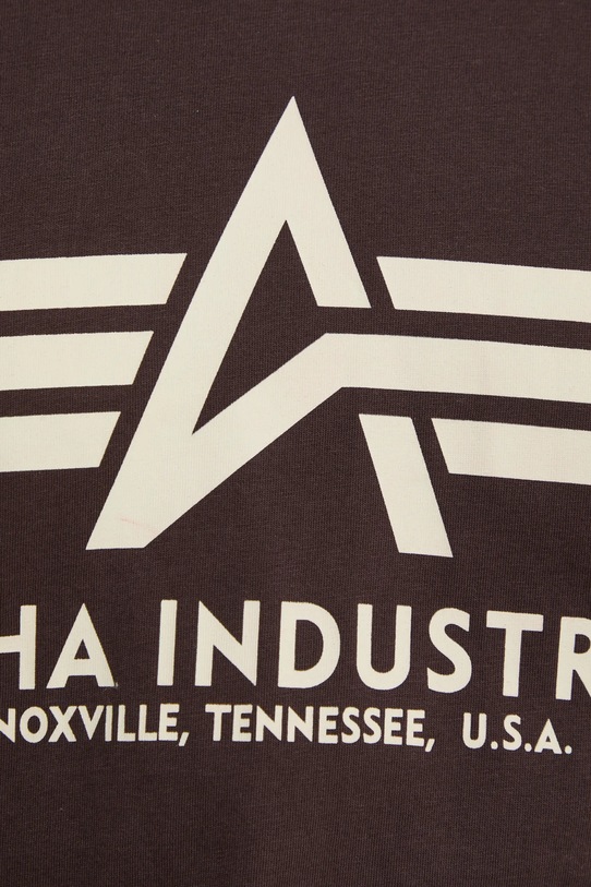 Alpha Industries t-shirt bawełniany Basic T-Shirt 100501.696 brązowy