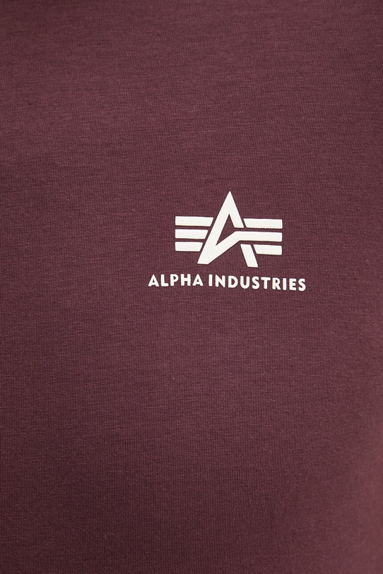 Bombažna kratka majica Alpha Industries 188505.21 bordo