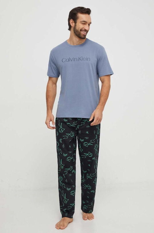 Calvin Klein Underwear tricou lounge 000NM2501E albastru SS24