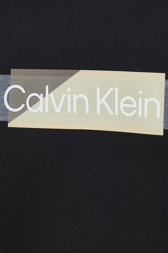 Βαμβακερό μπλουζάκι Calvin Klein K10K111845 μαύρο