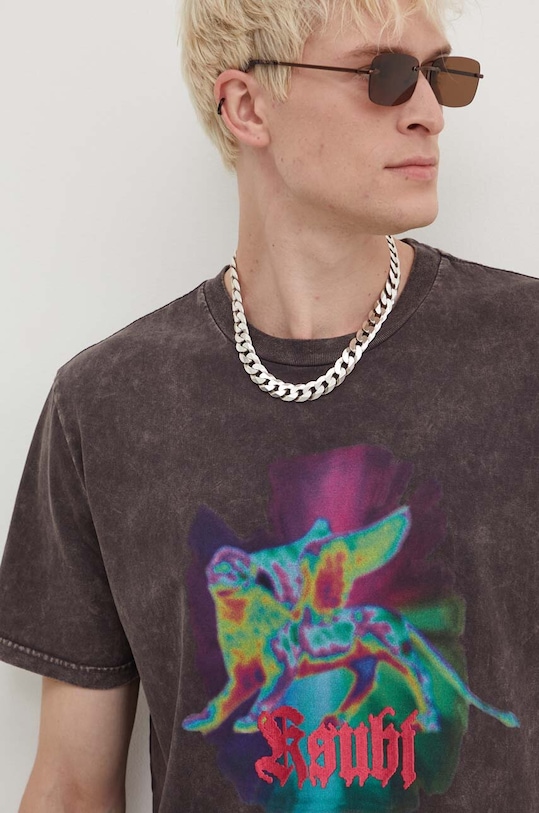 KSUBI t-shirt bawełniany nadruk czarny MPF23TE007