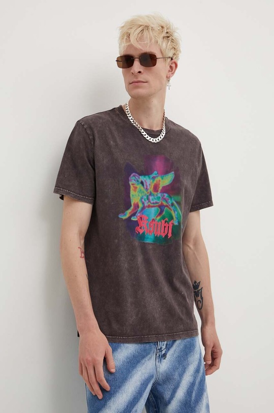 KSUBI t-shirt bawełniany czarny MPF23TE007