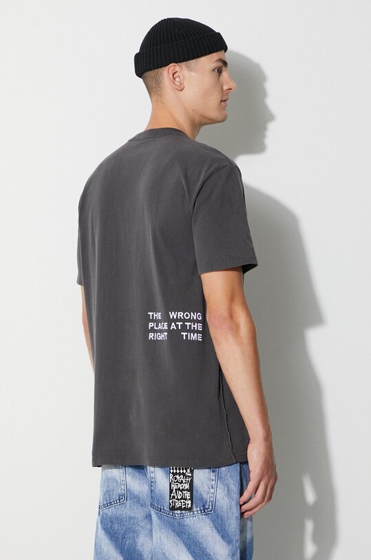 Odzież KSUBI t-shirt bawełniany MPF23TE005 czarny
