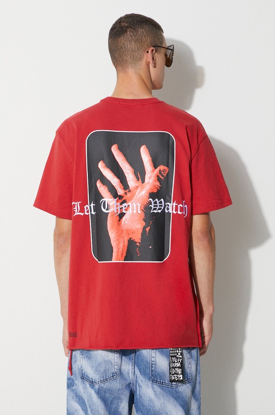 Clothing KSUBI cotton t-shirt MPF23TE002 red