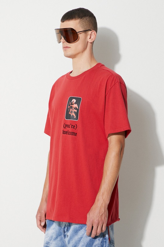 KSUBI cotton t-shirt red MPF23TE002