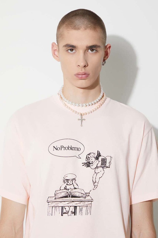 Aries cotton t-shirt FUAR60008 pink
