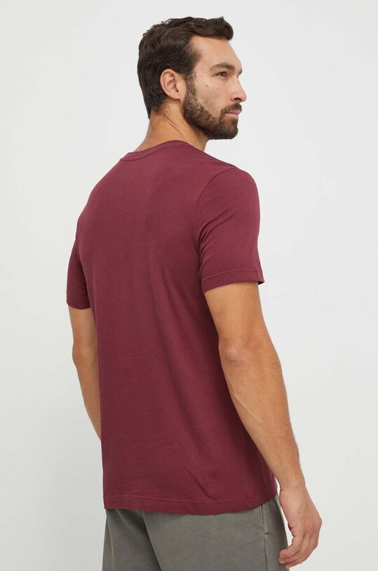 Odzież Reebok t-shirt bawełniany 100071331 bordowy