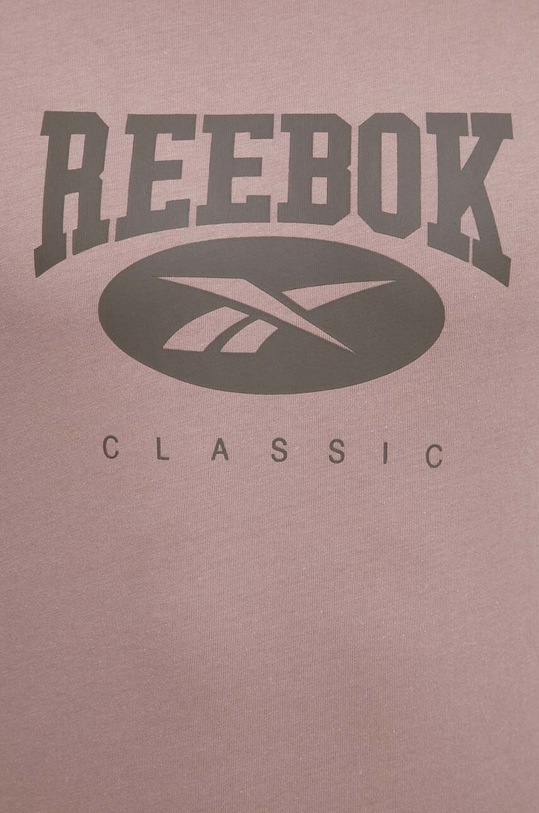 Βαμβακερό μπλουζάκι Reebok Classic 100036718 καφέ