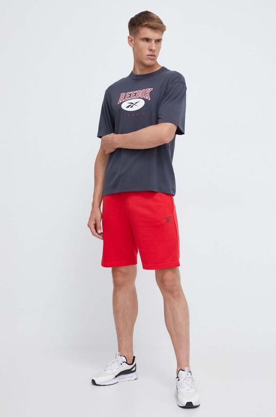 Βαμβακερό μπλουζάκι Reebok Classic 100036721 σκούρο μπλε AW23