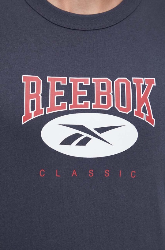 Βαμβακερό μπλουζάκι Reebok Classic 100036721 σκούρο μπλε