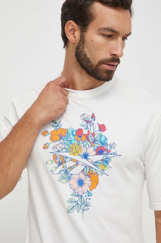 Reebok tricou din bumbac bej 100071825