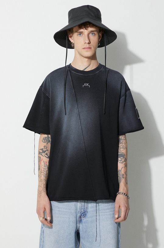 A-COLD-WALL* t-shirt bawełniany SHIRAGA T-SHIRT czarny ACWMTS158A