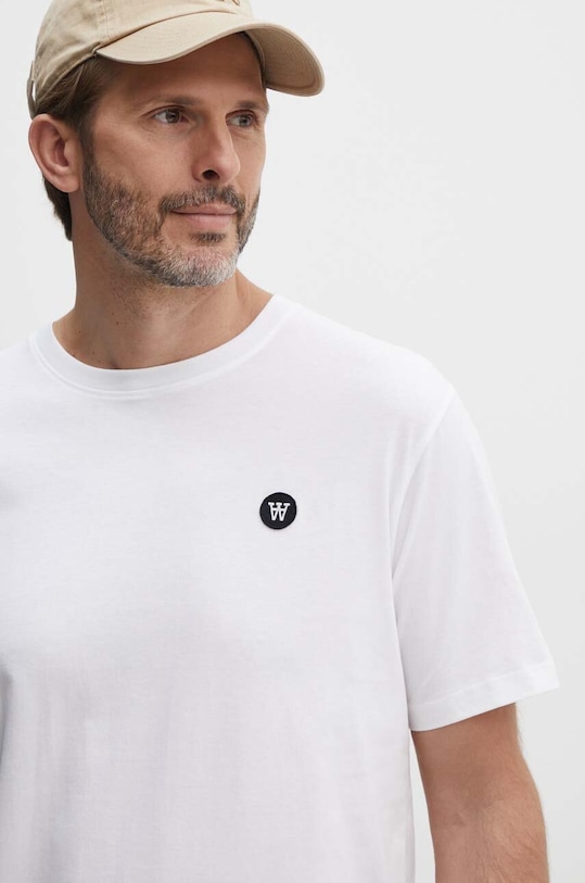 Bavlněné tričko Wood Wood Ace t-shirt kulatý bílá 10005710.2222