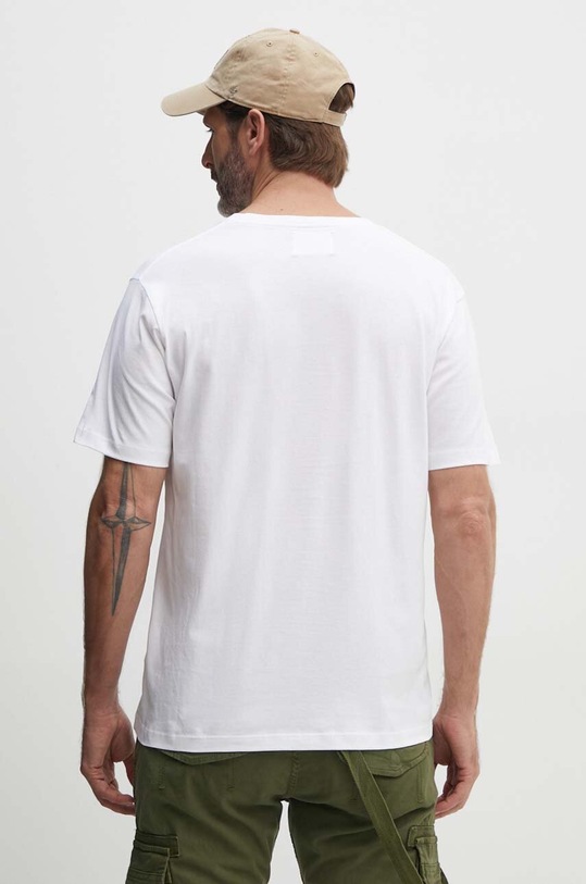 Odzież Wood Wood t-shirt bawełniany Ace t-shirt 10005710.2222 biały