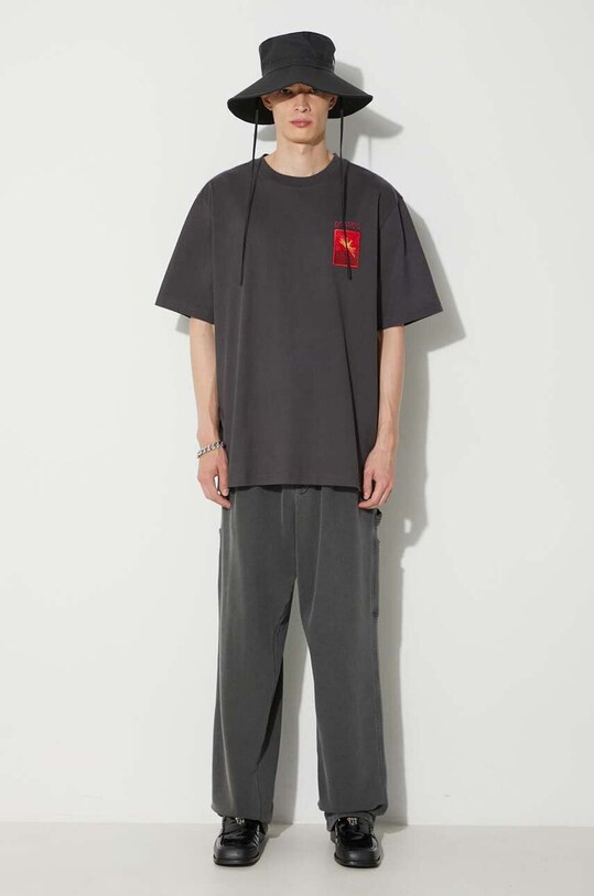 Wood Wood cotton t-shirt Haider heaven t-shirt 12335702.2507 gray AW23