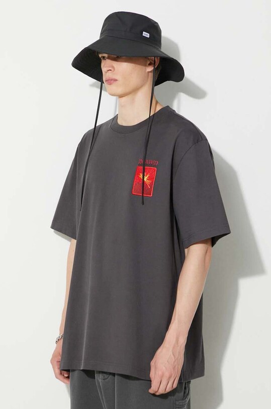 Wood Wood cotton t-shirt Haider heaven t-shirt gray 12335702.2507