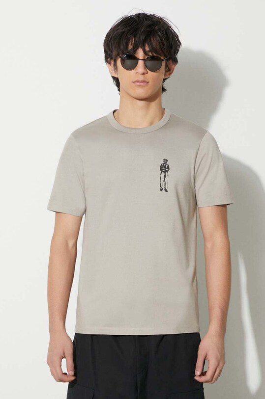 Clothing C.P. Company cotton t-shirt MERCERIZED JERSEY 30/2 TWISTED BRITISH SAILOR T-SHIRT 15CMTS155A006499W gray