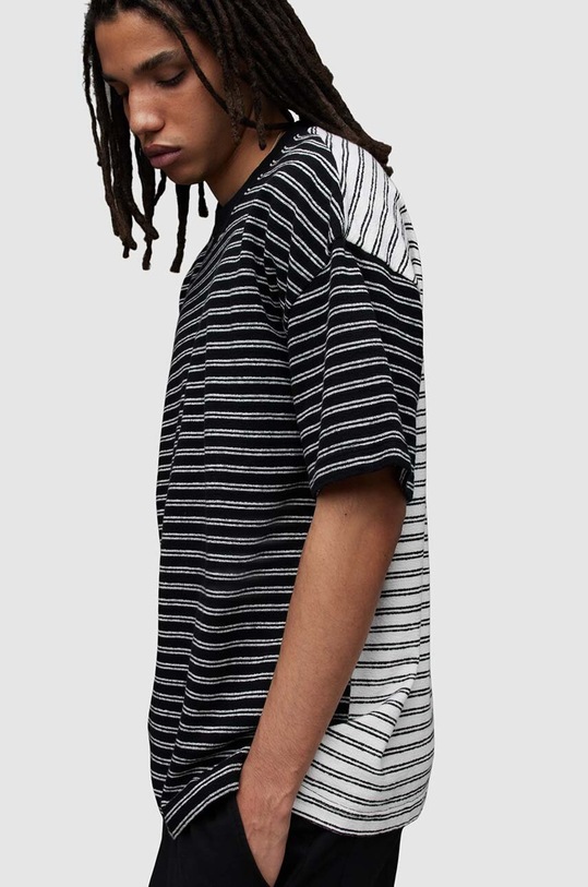 AllSaints t-shirt bawełniany RICKY SS CREW MD020Z czarny AW23