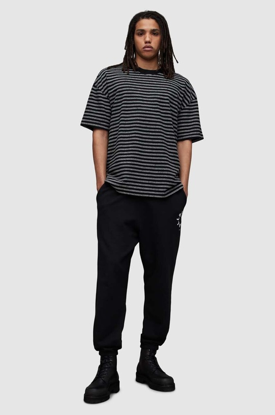 AllSaints t-shirt bawełniany RICKY SS CREW MD020Z czarny