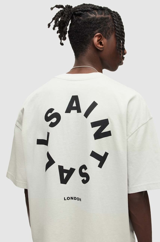 Odzież AllSaints t-shirt bawełniany TIERRA SS CREW MG294Y szary