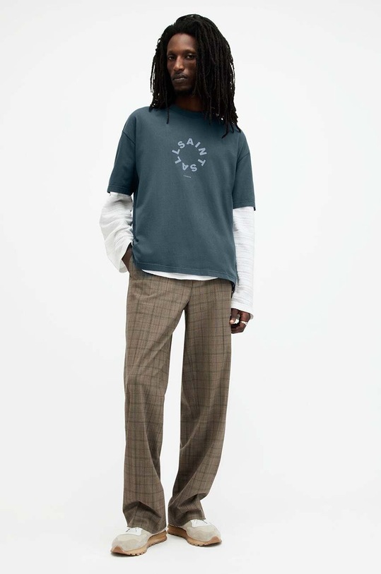 AllSaints t-shirt bawełniany TIERRA SS CREW MG294Y