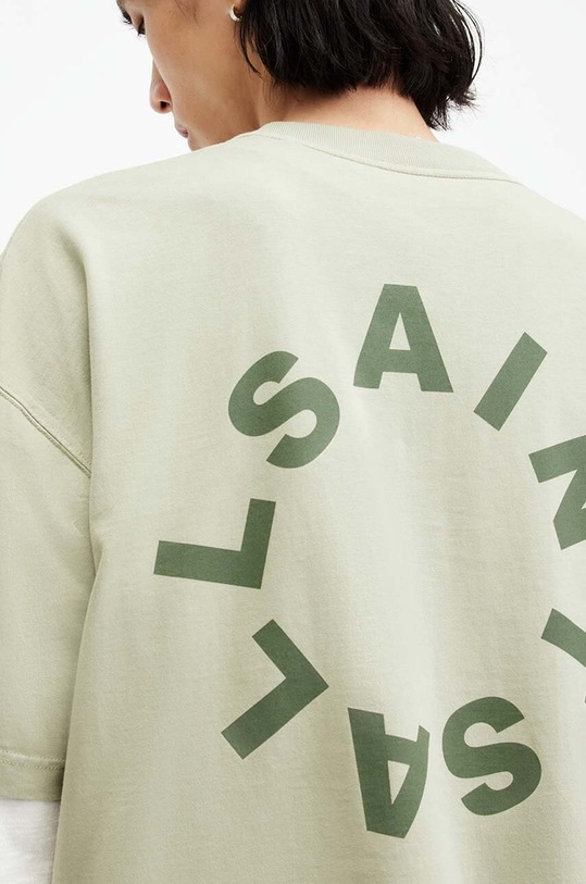 Odzież AllSaints t-shirt bawełniany TIERRA SS CREW MG294Y zielony