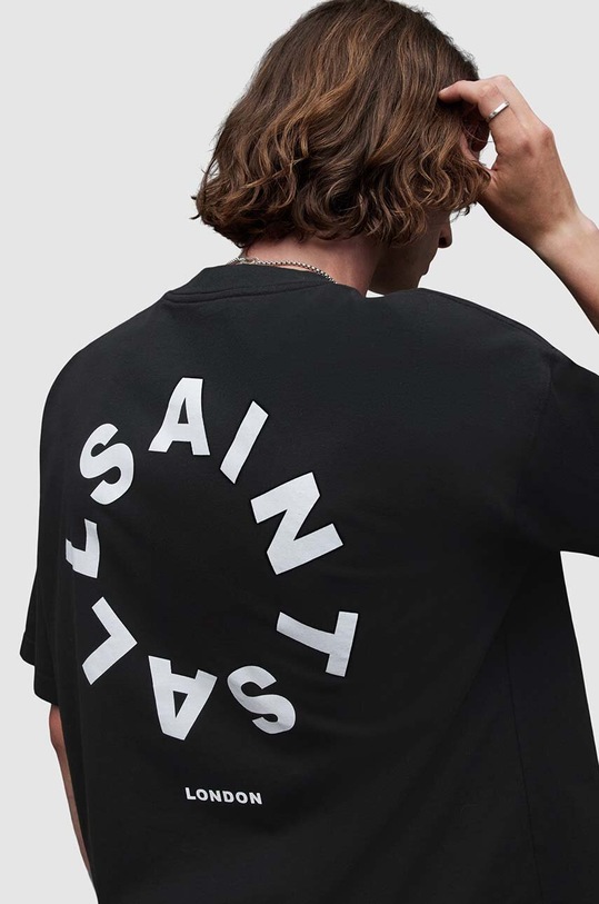 Ρούχα Βαμβακερό μπλουζάκι AllSaints TIERRA SS CREW MG294Y μαύρο