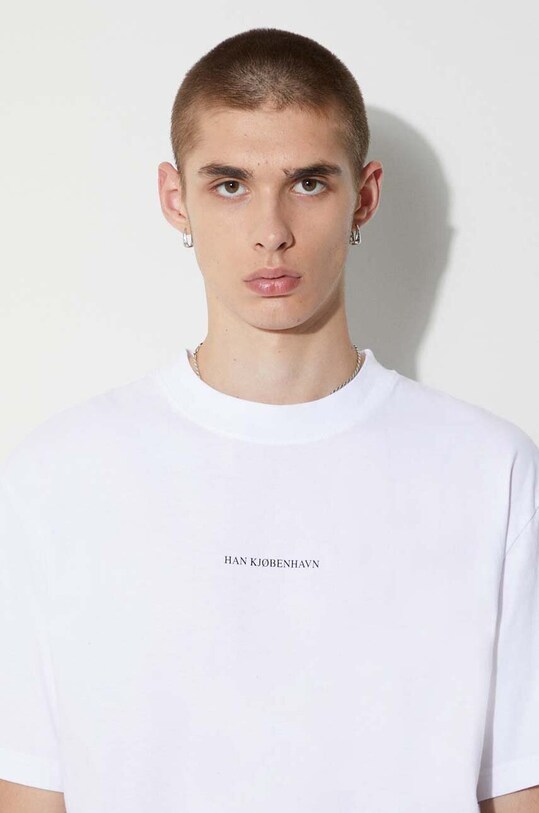 Han Kjøbenhavn tricou din bumbac M.133017 alb