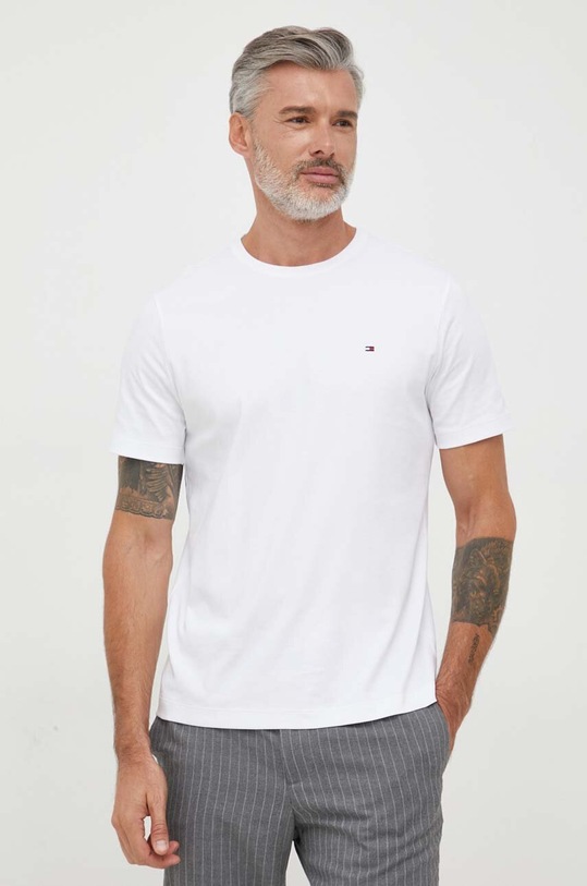 Tommy Hilfiger t-shirt bawełniany bawełna biały MW0MW35851