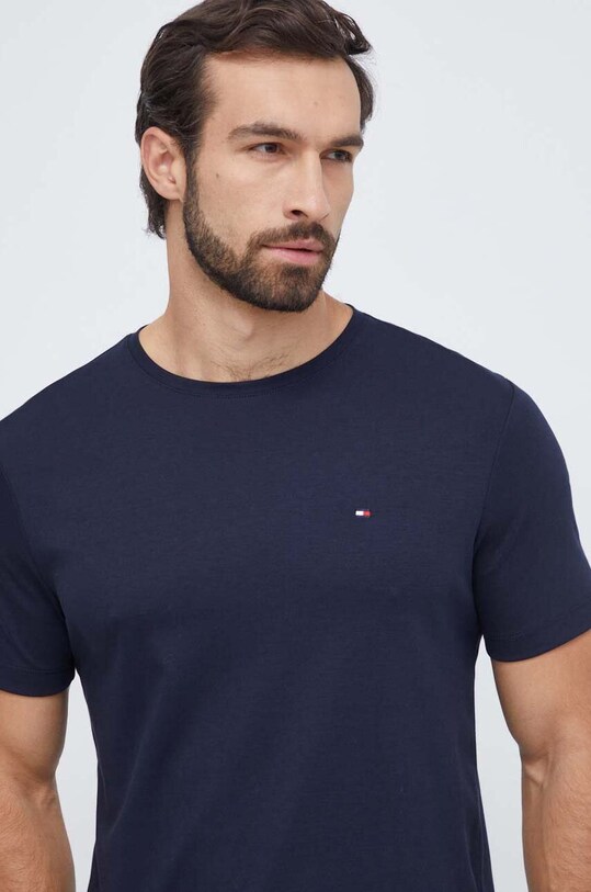 Ρούχα Βαμβακερό μπλουζάκι Tommy Hilfiger MW0MW35851 σκούρο μπλε