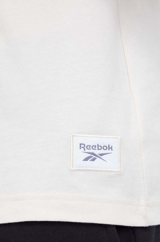Bavlněné tričko Reebok Classic 100036832 béžová