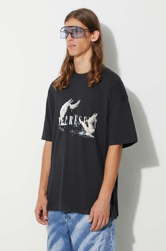 Clothing Represent cotton t-shirt Swan MT4021.171 black
