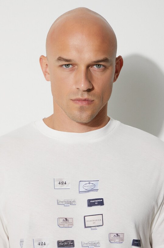424 t-shirt in cotone 35424M01.236532 bianco