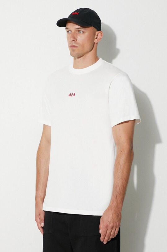 424 tricou din bumbac bej 35424M111RX.236533