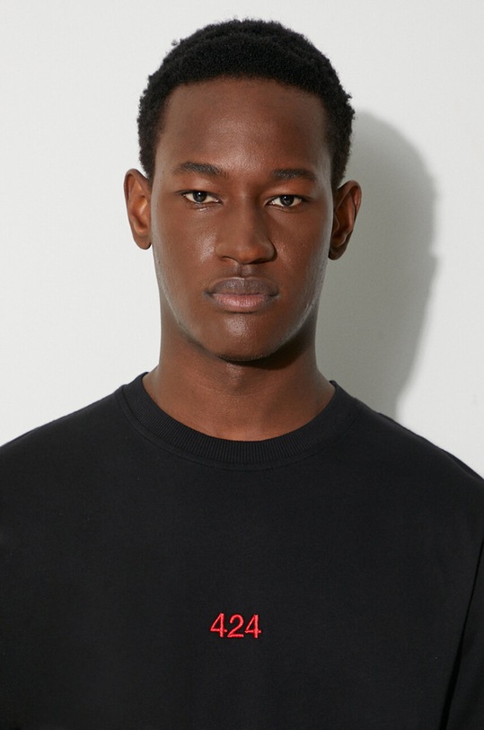 Pamučna majica 424 35424M111RX.236533 crna