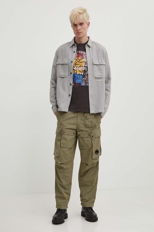 Pamučna majica KSUBI MFA23TE020 crna AW23