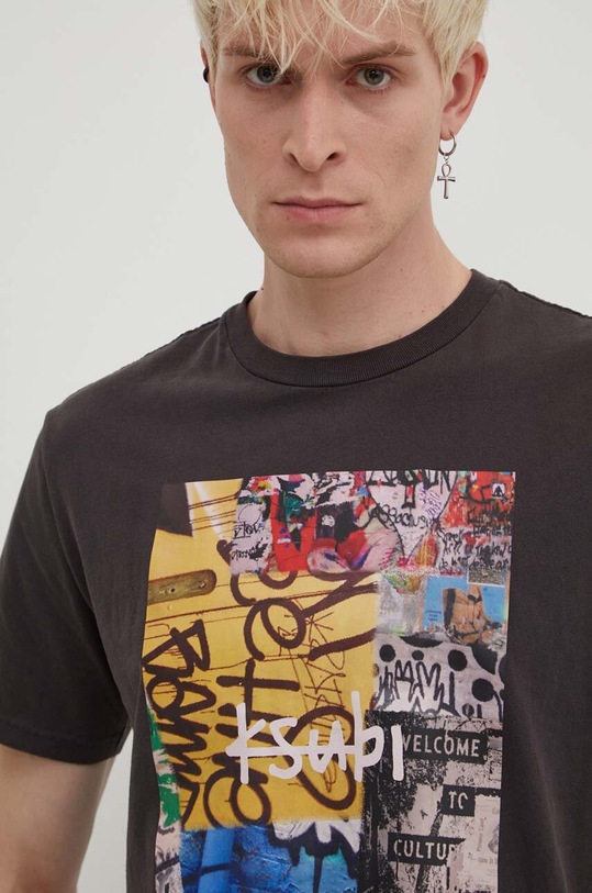 Pamučna majica KSUBI crna MFA23TE020