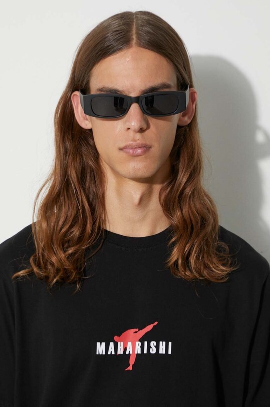 Бавовняна футболка Maharishi Invisible Warrior T-Shirt 1070.BLACK чорний