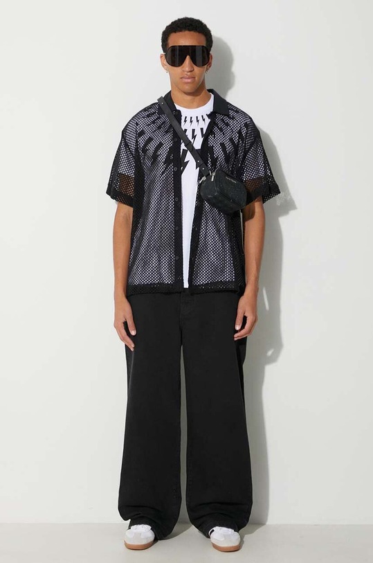 Neil Barett t-shirt in cotone FAIRISLE THUNDERBOLT PBJT007S.V501S.526 bianco AW23