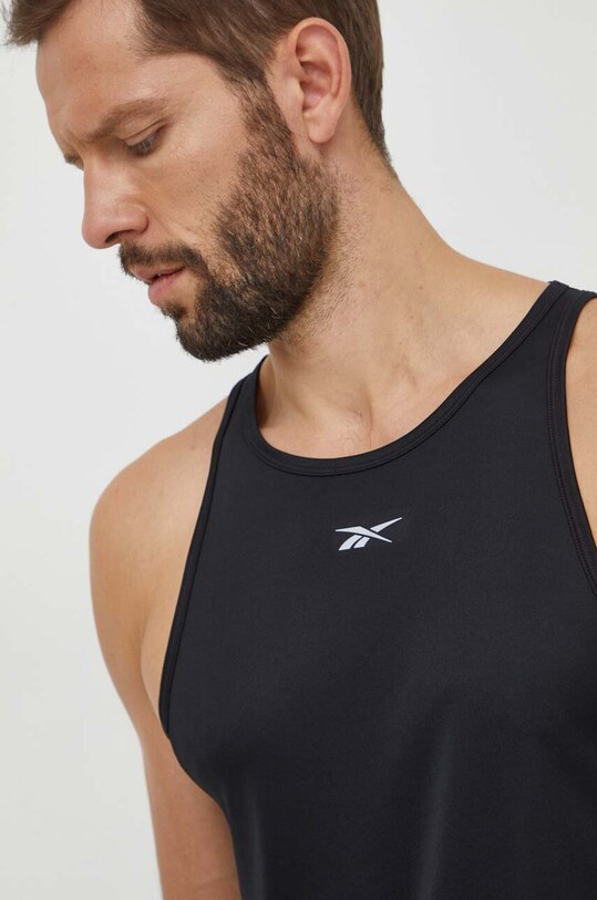 Μπλουζάκι για τρέξιμο Reebok με μοτίβο μαύρο 100070811
