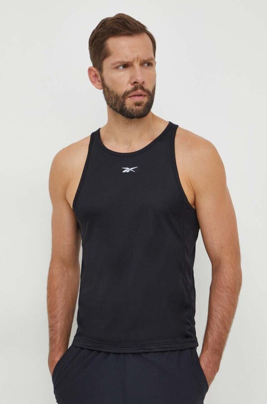 Μπλουζάκι για τρέξιμο Reebok μαύρο 100070811